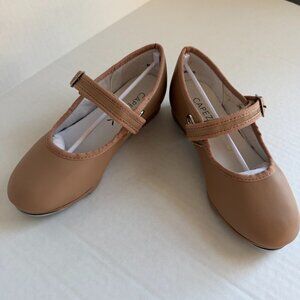 New Girl's Capezio 3800C Mary Jane Tap Shoes Caramel Size 11M